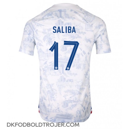 Billige Frankrig William Saliba #17 Udebane Fodboldtrøjer VM 2022 Kortærmet